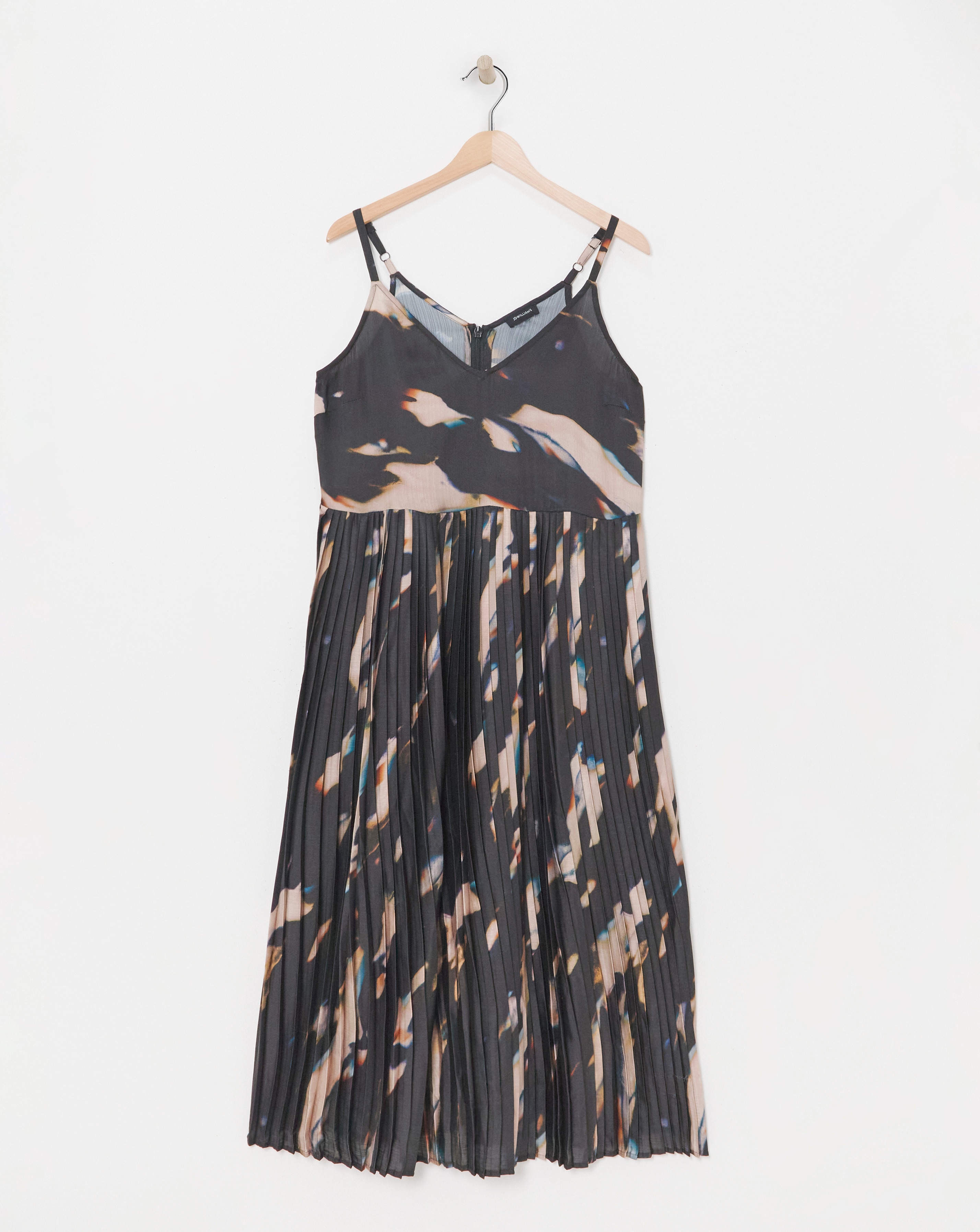 Pleated Satin Cami Dress