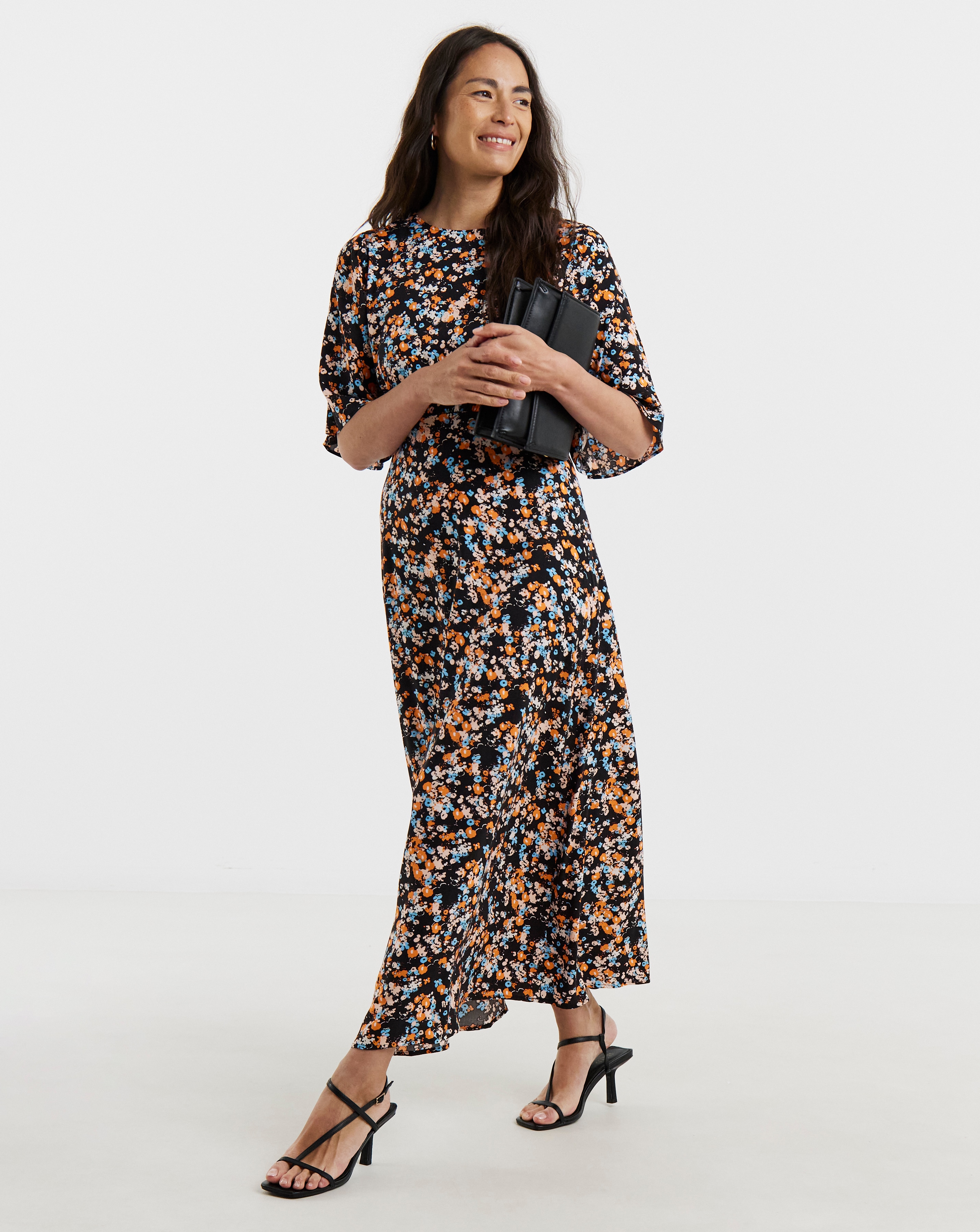 Angel Sleeve Tea Dress