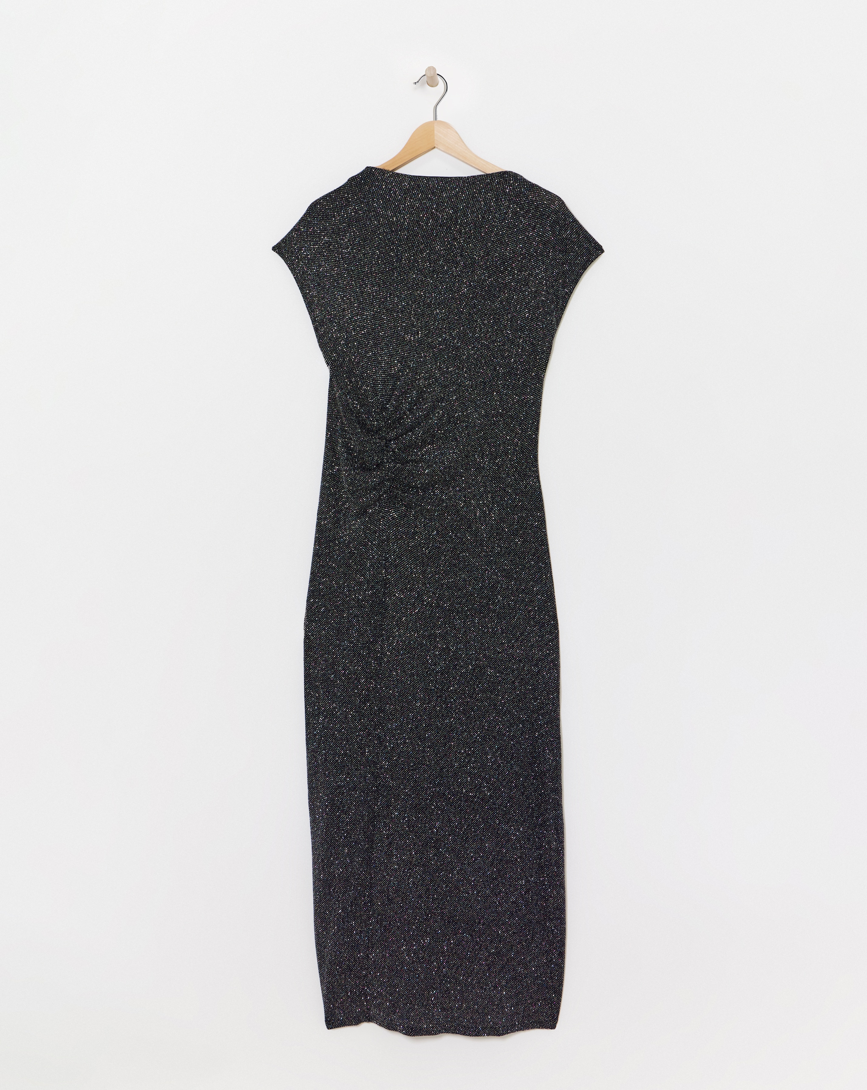 New In - Slash Neck Glitter Dress