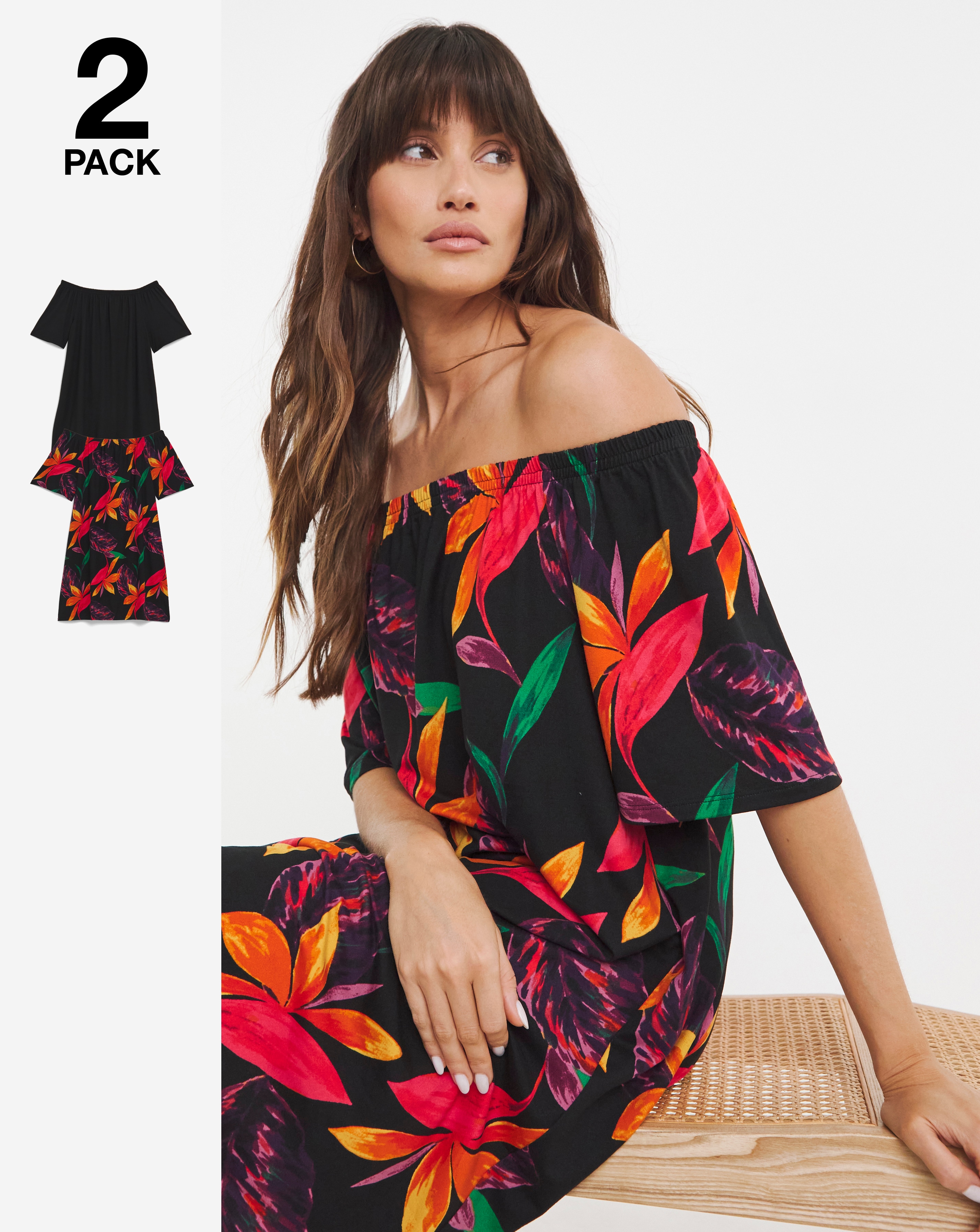 2 Pack Bardot Dress