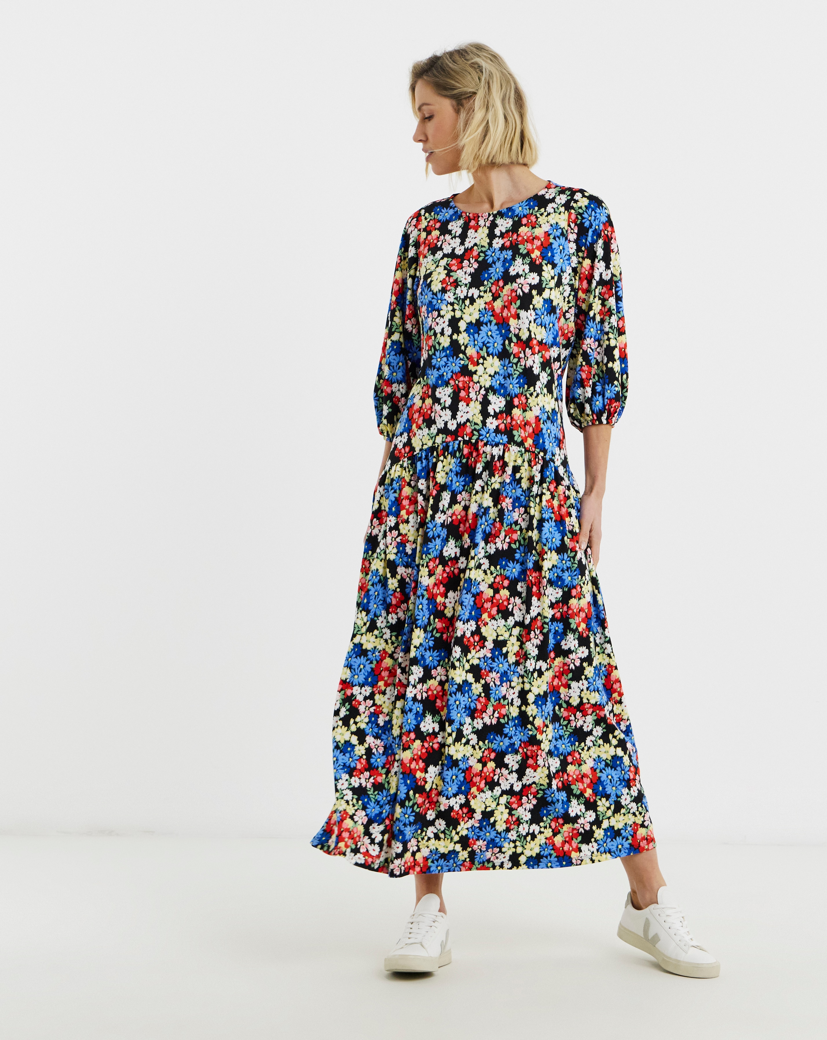 New In - Soft Touch Drop Waist Smock Dress