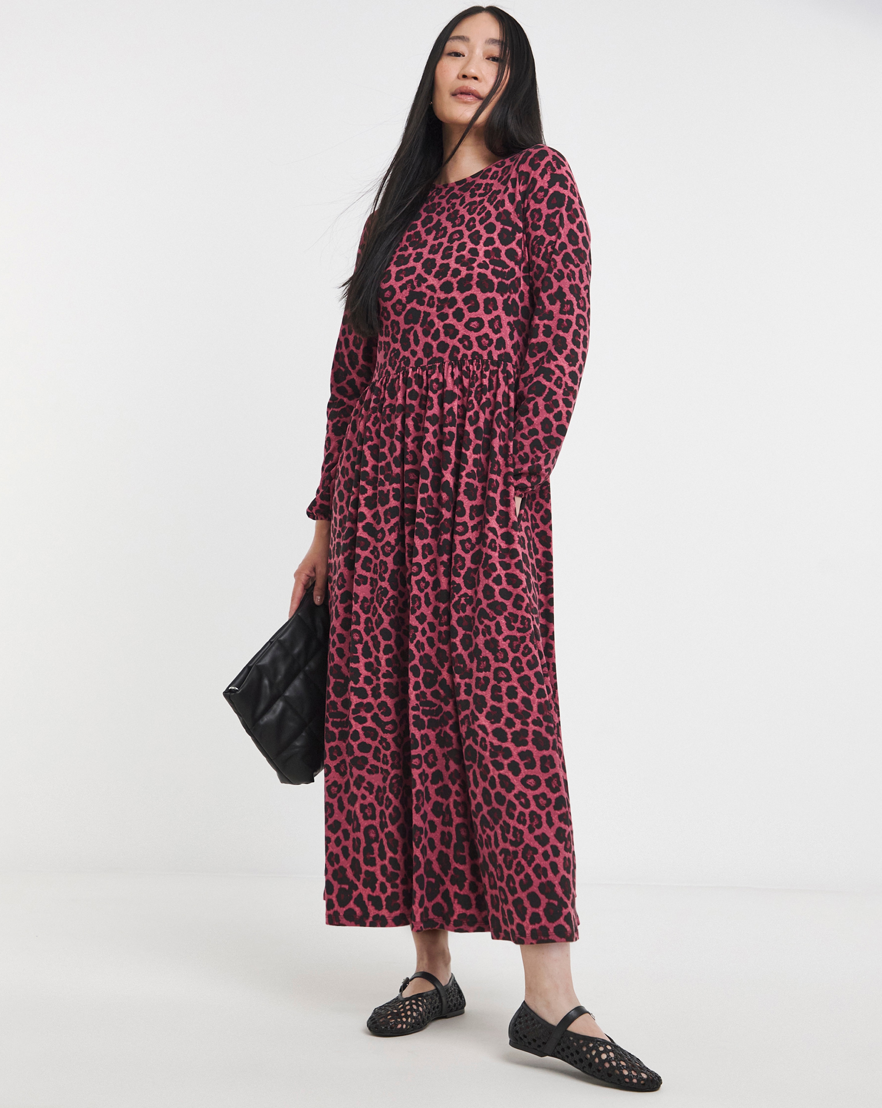 Soft Touch Long Sleeve Smock Dress
