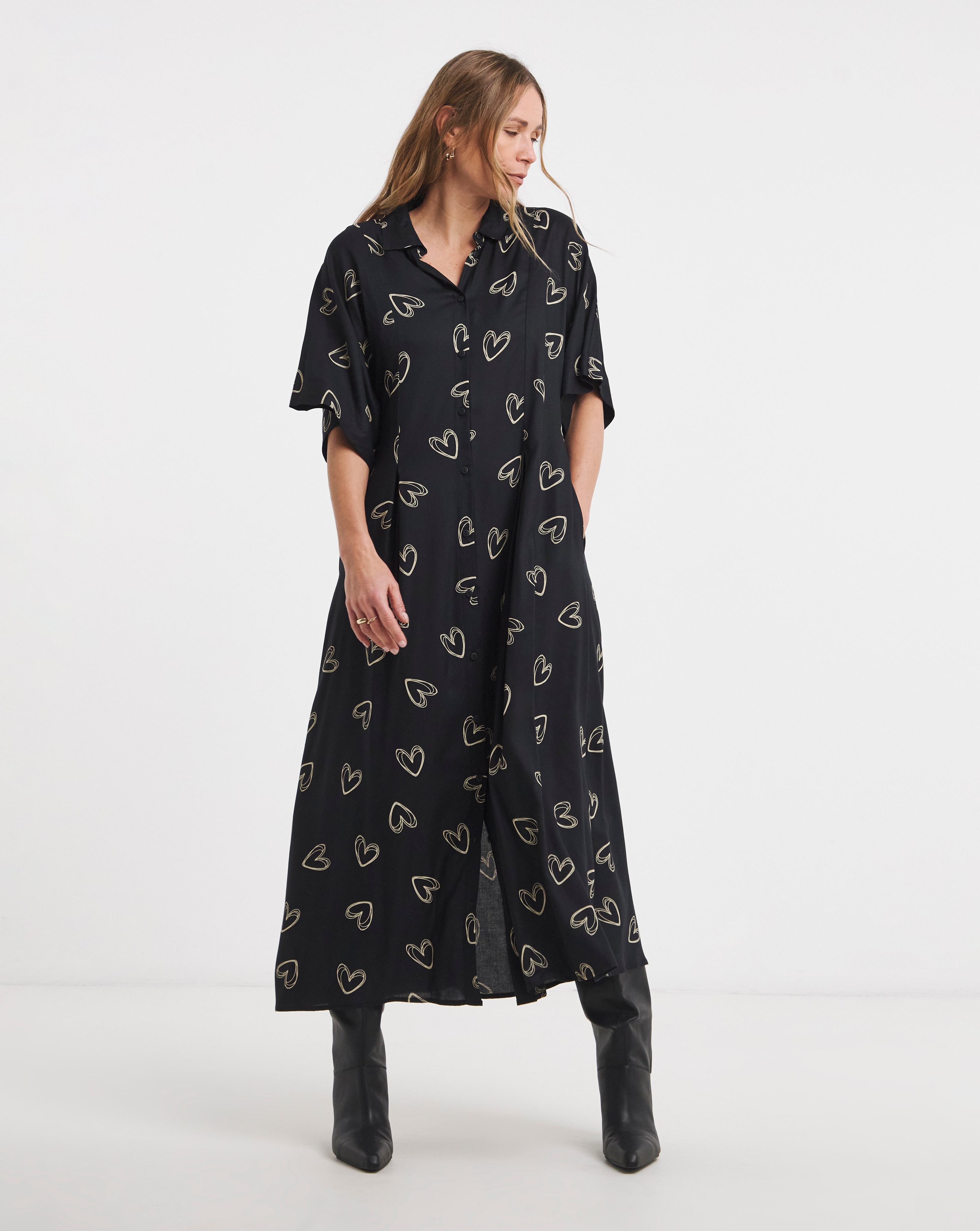 New In - Care Free Shirt Dress