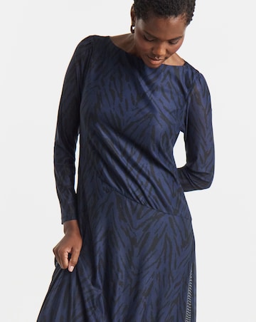 Mesh Seam Detail Care Free Dress