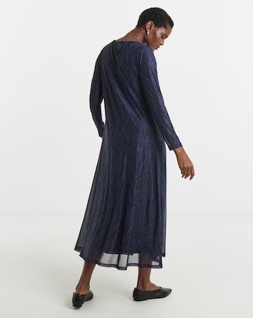 Mesh Seam Detail Care Free Dress