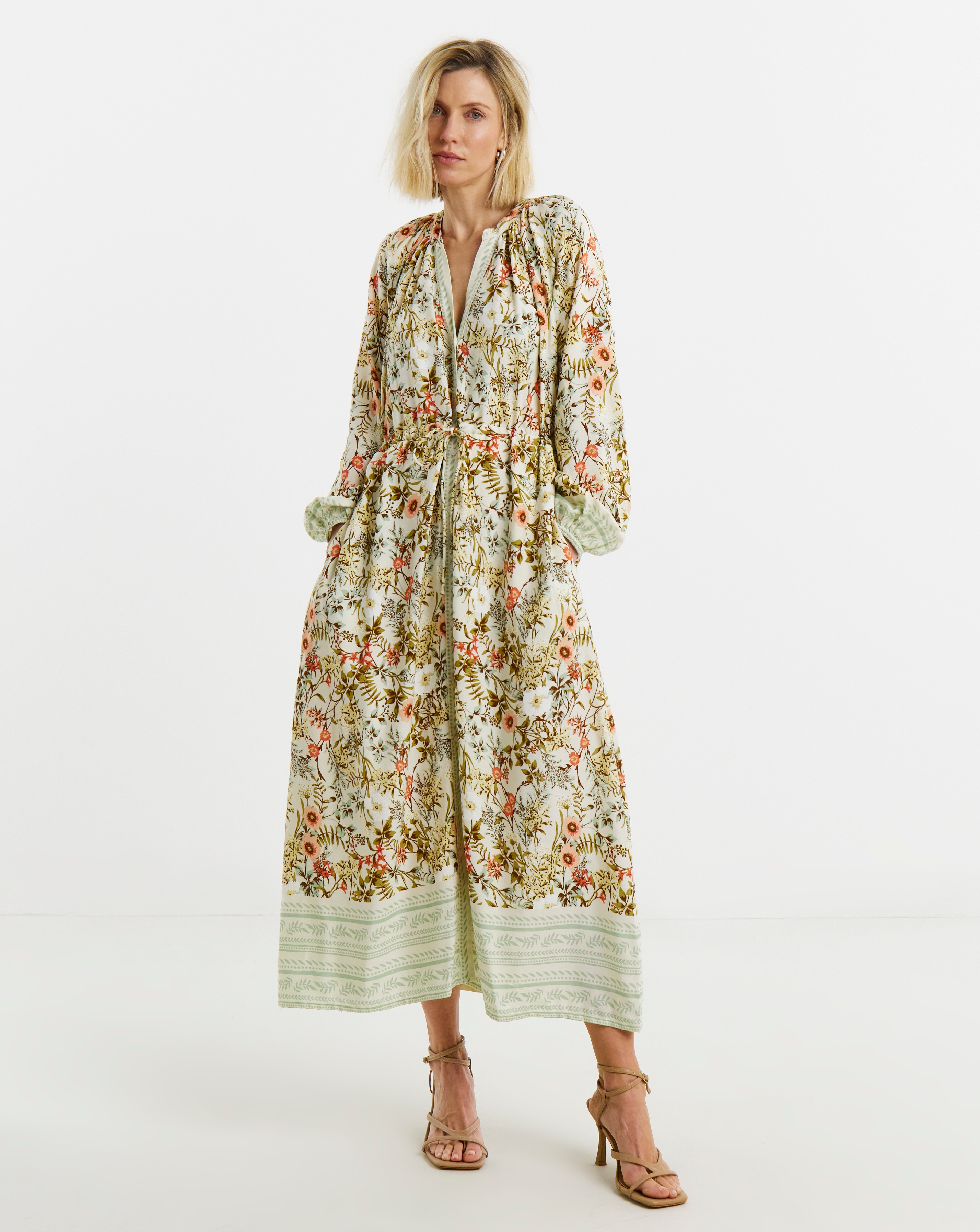 New In - Border Print Spun Dress