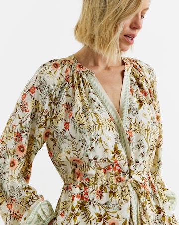 Border Print Spun Dress