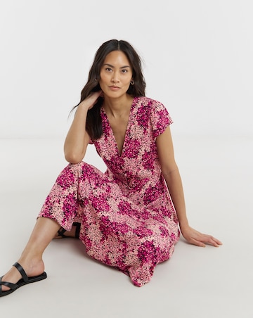 Cap Sleeve Button Through Tea Dress