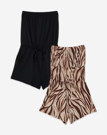 2 Pack Bandeau Playsuits