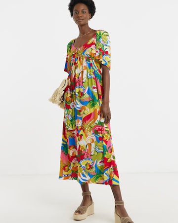 Crinkle Tie Front Dress