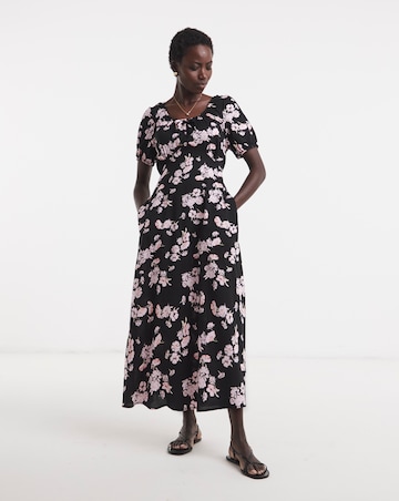 Cap Sleeve Milkmaid Midi Dress