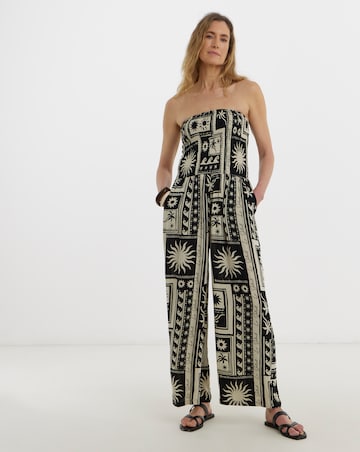 Crinkle Strapless Jumpsuit