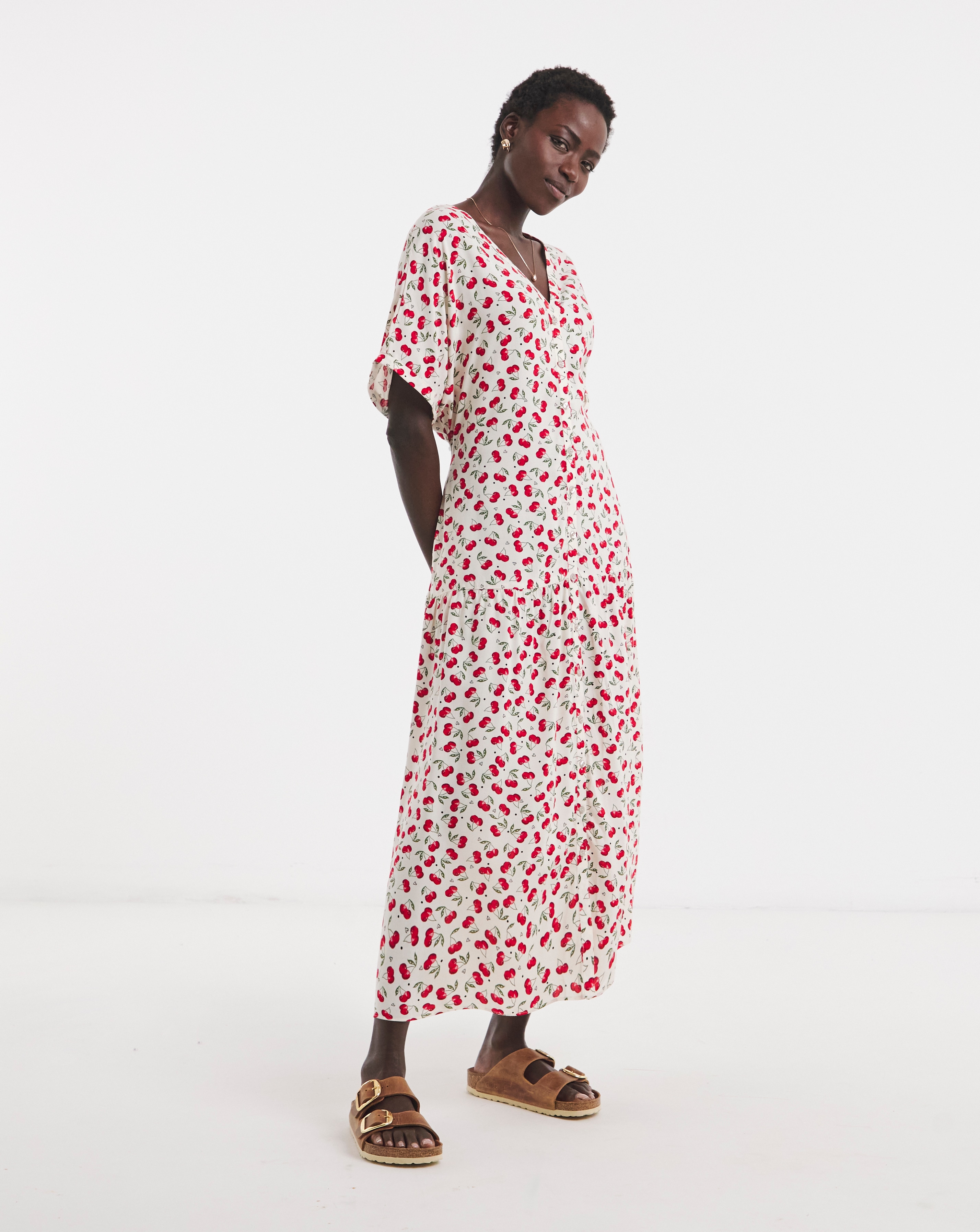 New In - Drop Waist Button Through Dress