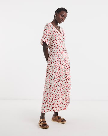 Drop Waist Button Through Dress