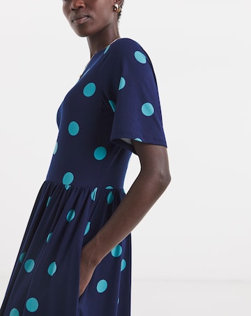 Soft Touch Half Sleeve Smock Dress