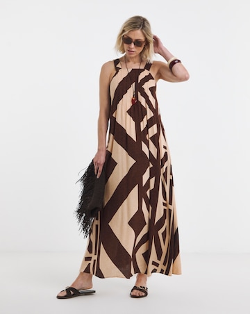 Strappy Square Neck Maxi Dress