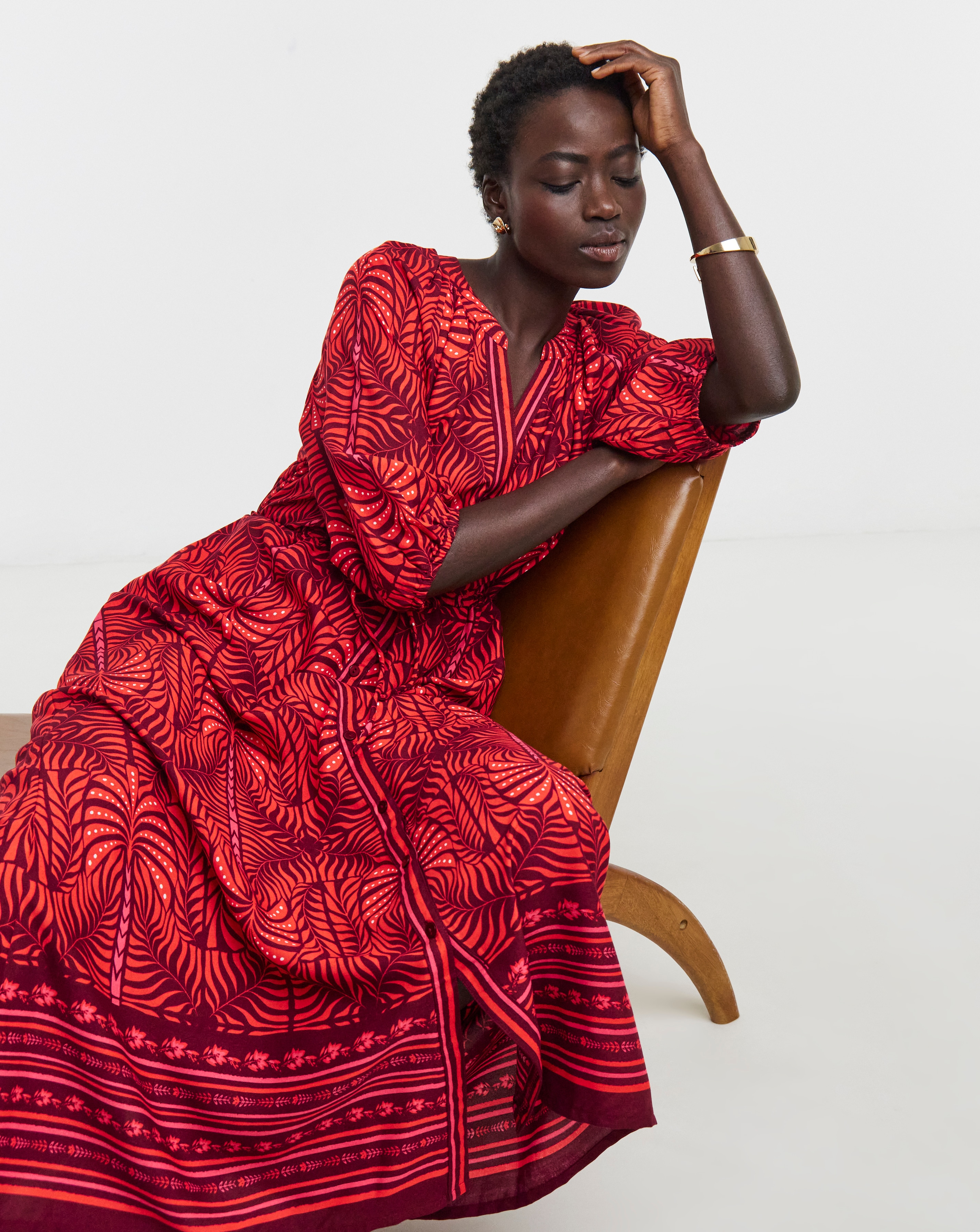 New In - Border Print Maxi Dress