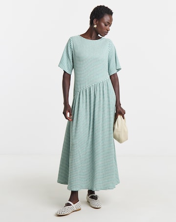 Gingham Asym Drop Waist Maxi Dress