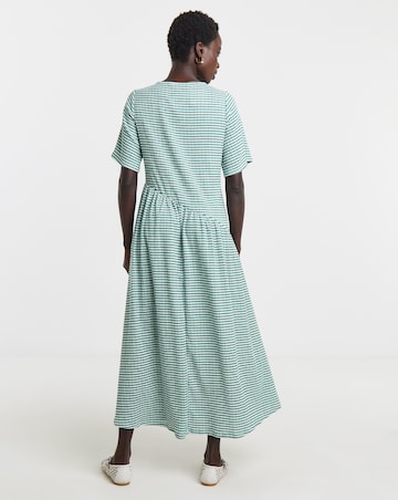 Gingham Asym Drop Waist Maxi Dress