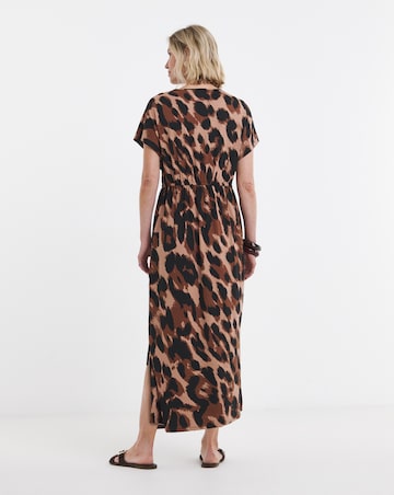Great Value Tie Waist Midi T-Shirt Dress