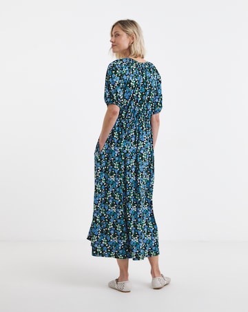 Soft Touch Waisted Midi Tea Dress