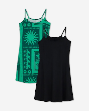 2 Pack Strappy Cami Dress
