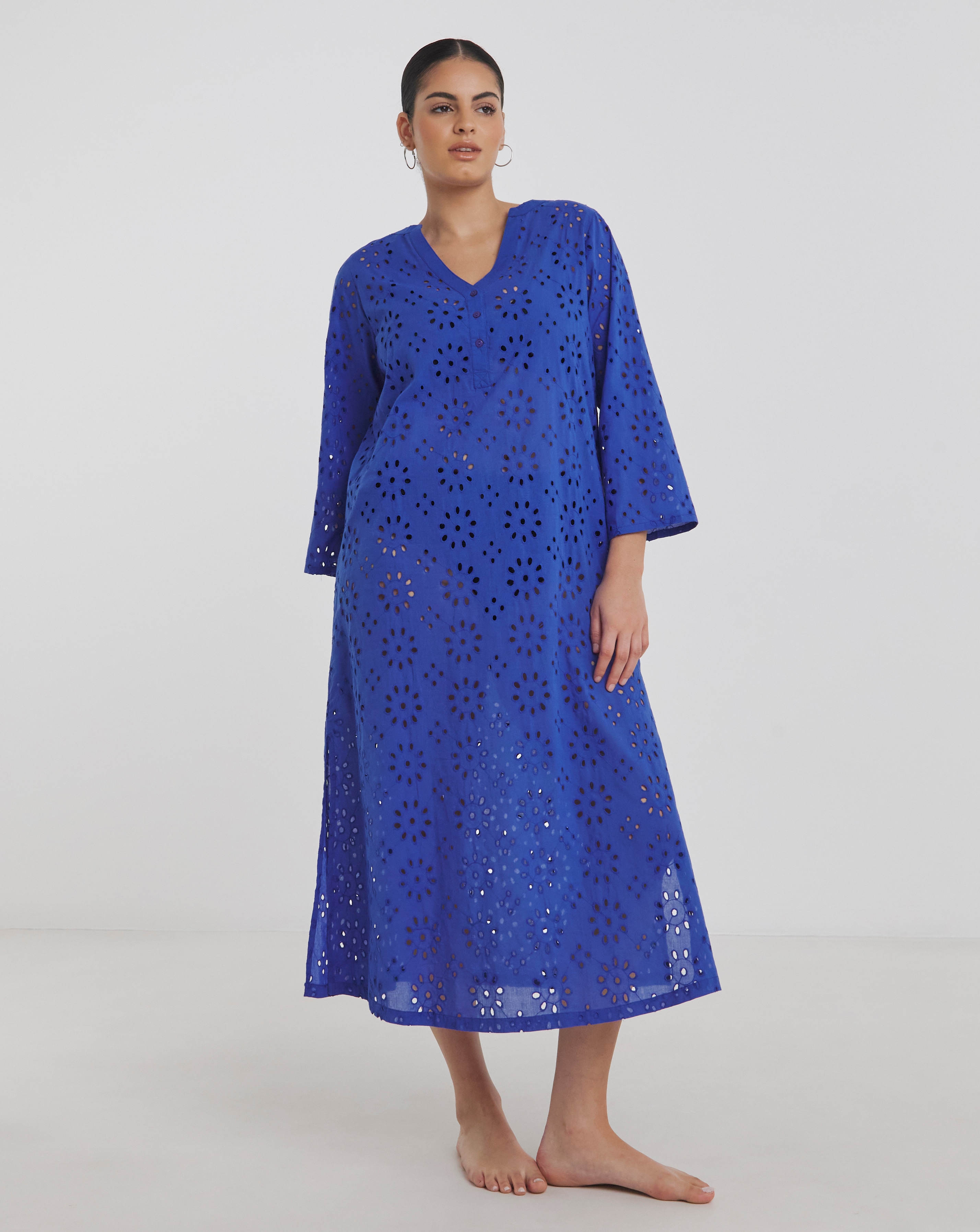 Broderie Anglaise Cotton Beach Dress