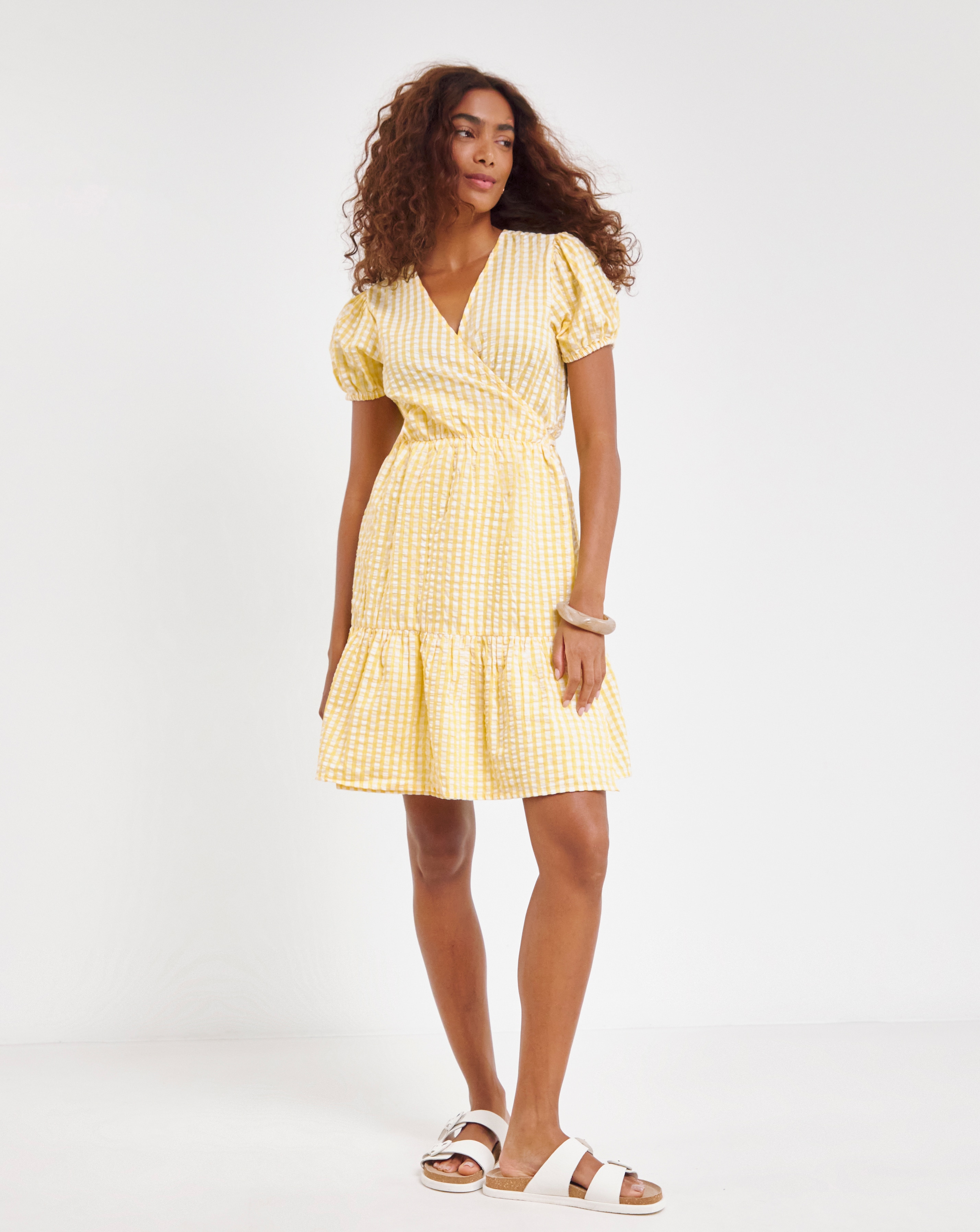 Anise Wrap Mini Beach Dress