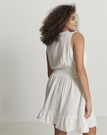 Embroidered Mini Beach Dress