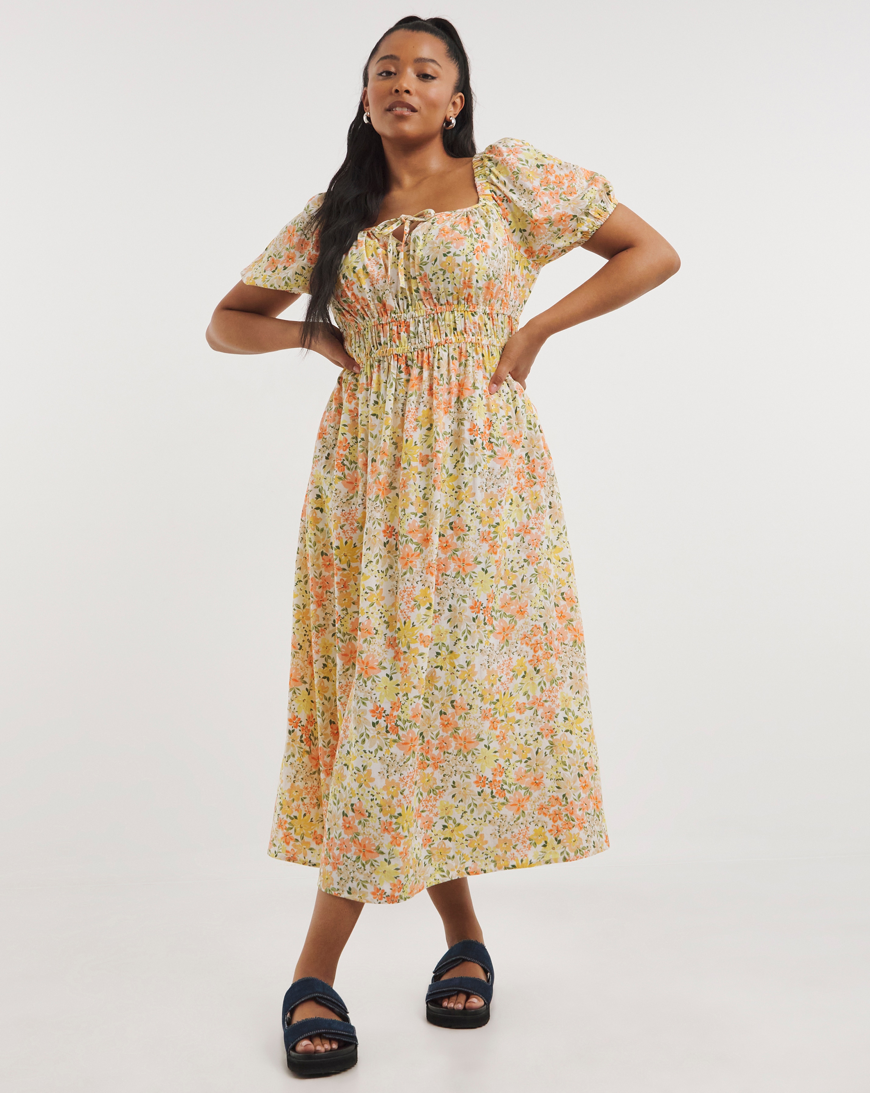 Anise Square Neck Maxi Beach Dress