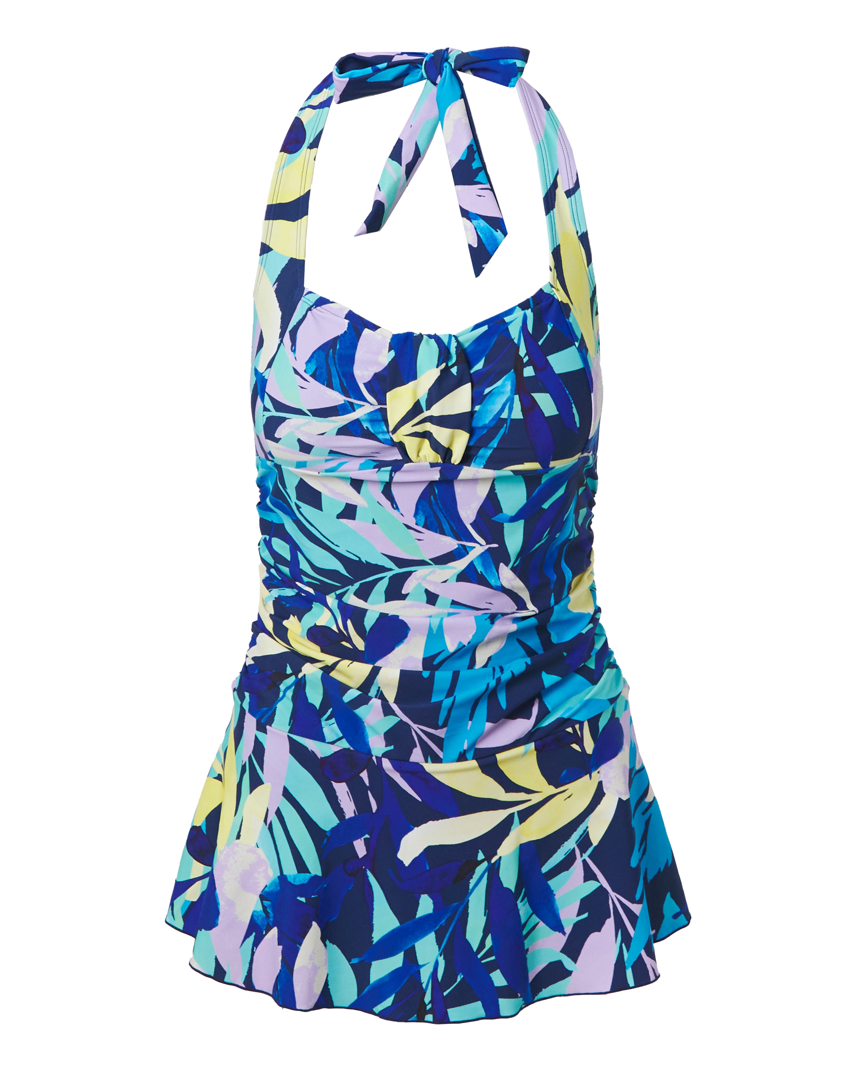 Leaf Non Wired Halter Neck Swimdress