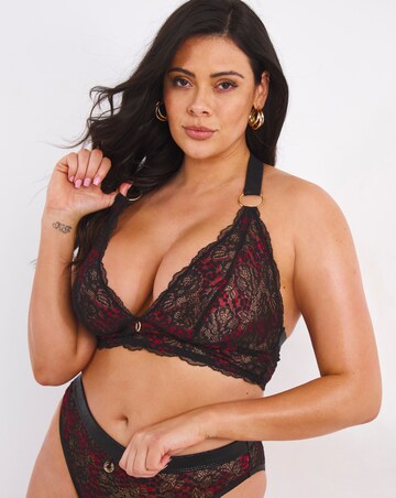 Simply Be Leather & Lace Bralette