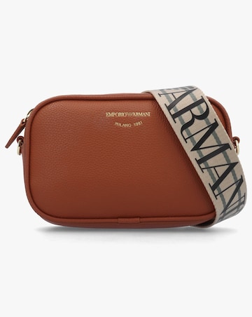 Emporio Armani Piped Tan Camera Bag