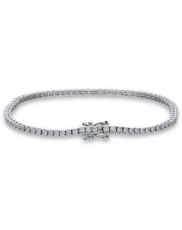 Sterling Silver 2ct Lab Grown Diamond Tennis Bracelet