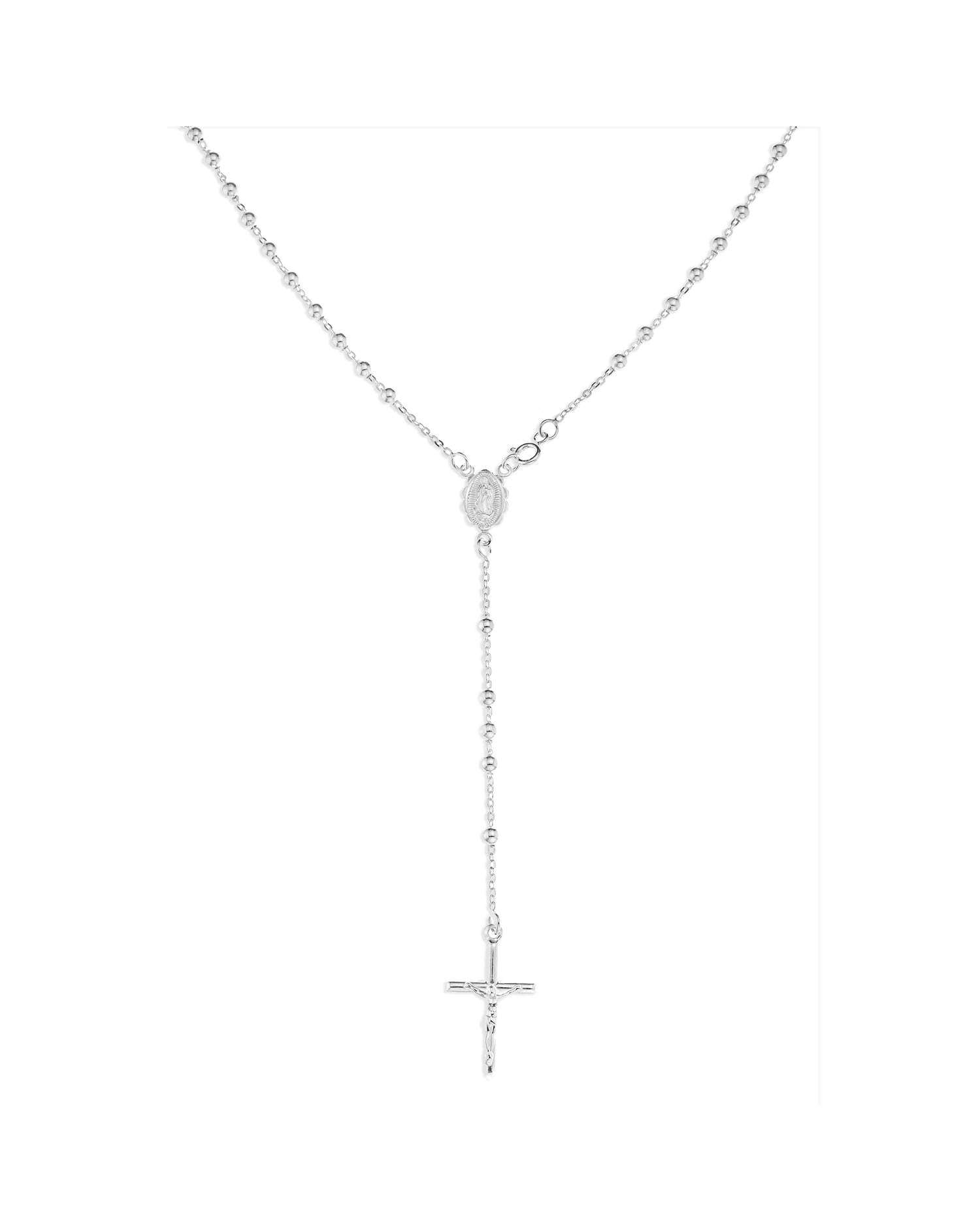 Silver Rosary Necklace