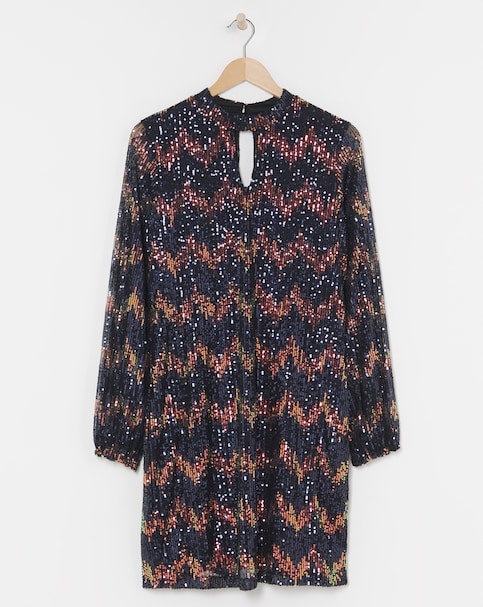 Sequin Keyhole Dress