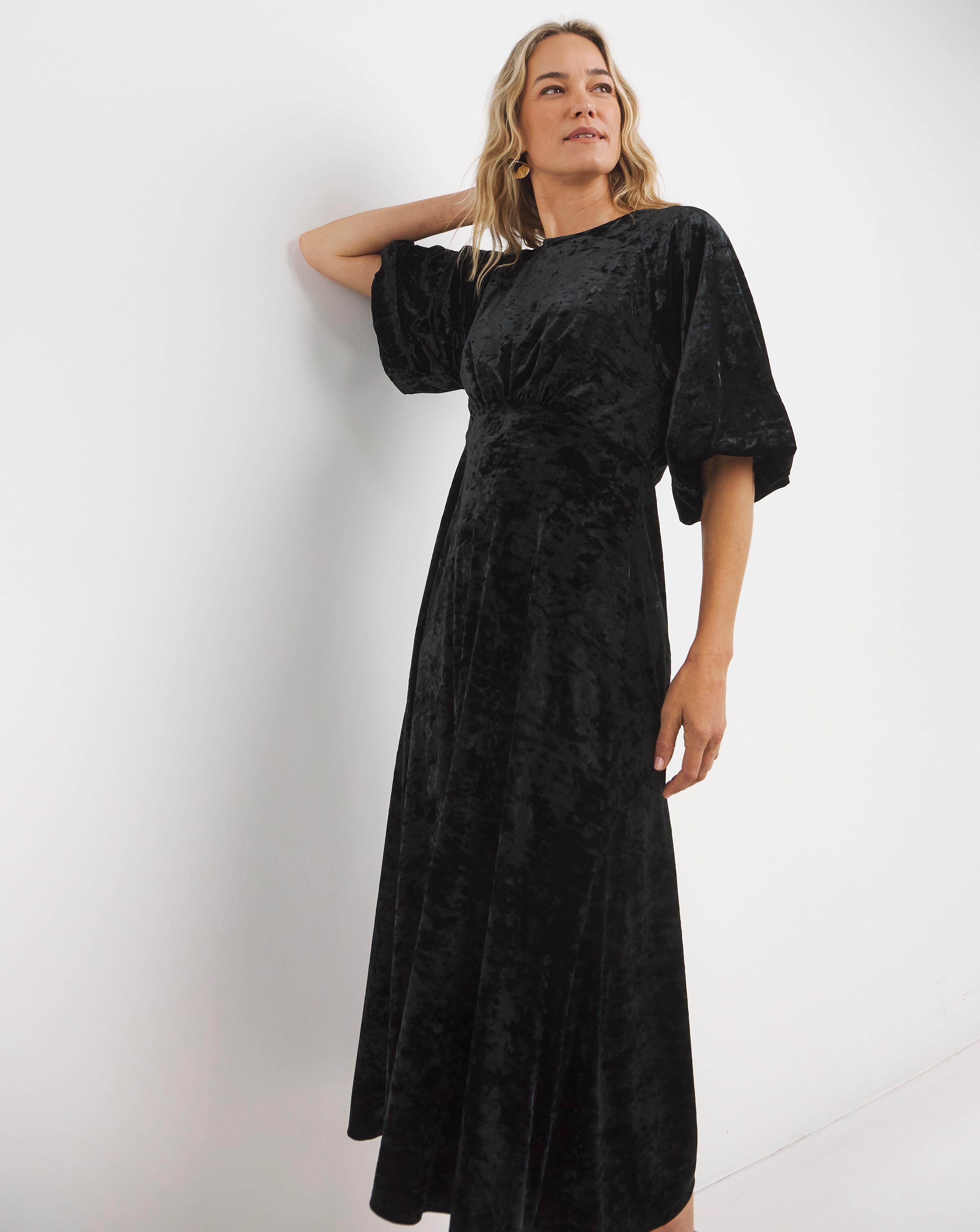 Crushed Velvet Tea Dress