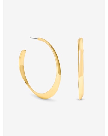 Mood Gold Polished Oval Hoop Earrings
