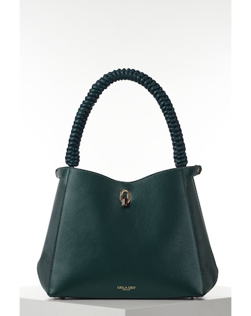 Luella Grey Simone Peacock Woven Handle Hobo