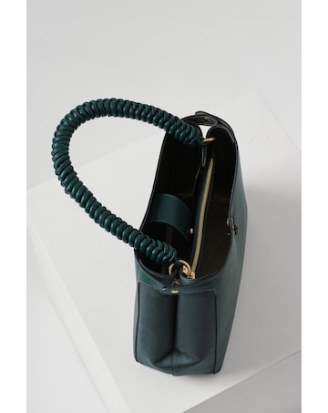 Luella Grey Simone Peacock Woven Handle Hobo