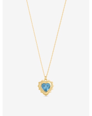 Jon Richard 14Ct Real Gold Plated Heart Birthstone Pendant - March