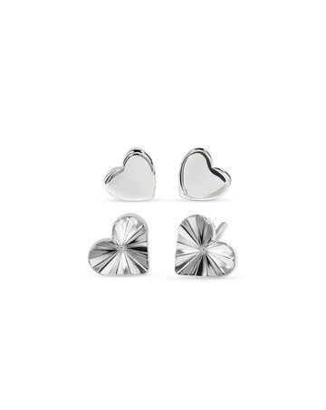 Radley Silver Textured Heart Earrings