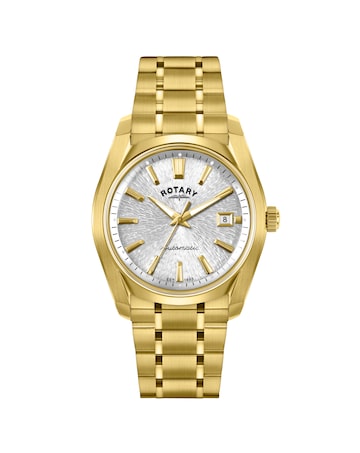 Rotary Men Gold Plated Bracelet Watch