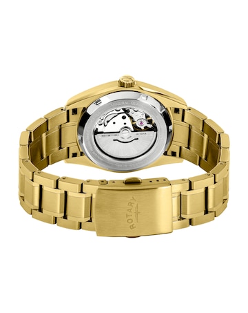 Rotary Men Gold Plated Bracelet Watch