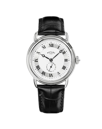 Rotary Men Sherlock Black Strap Watch