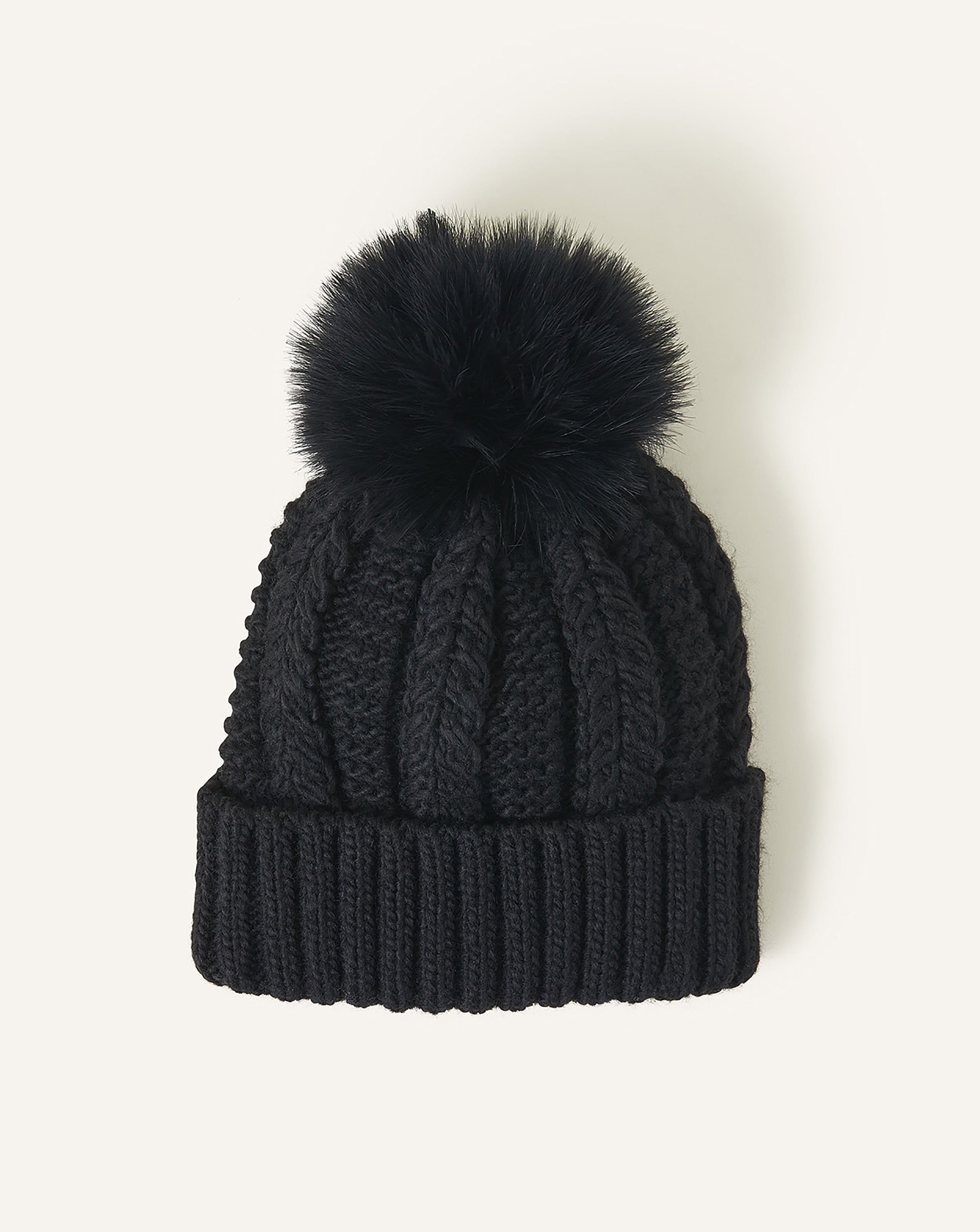 Accessorize Pom-Pom Beanie Hat