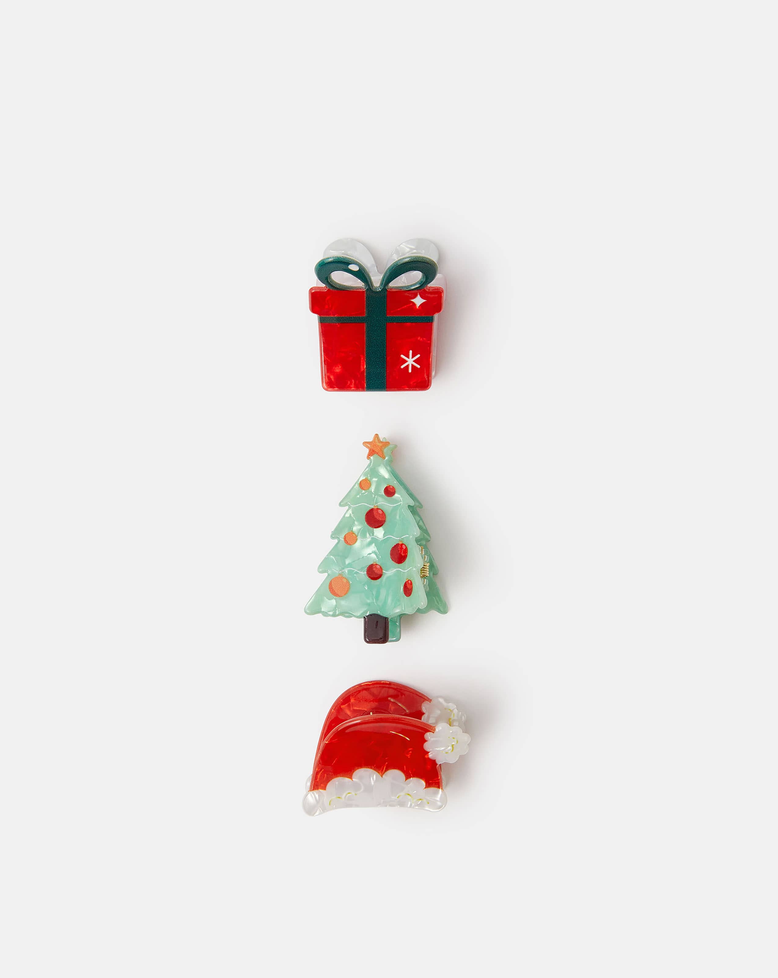 Accessorize 3pk Mini Christmas Clips