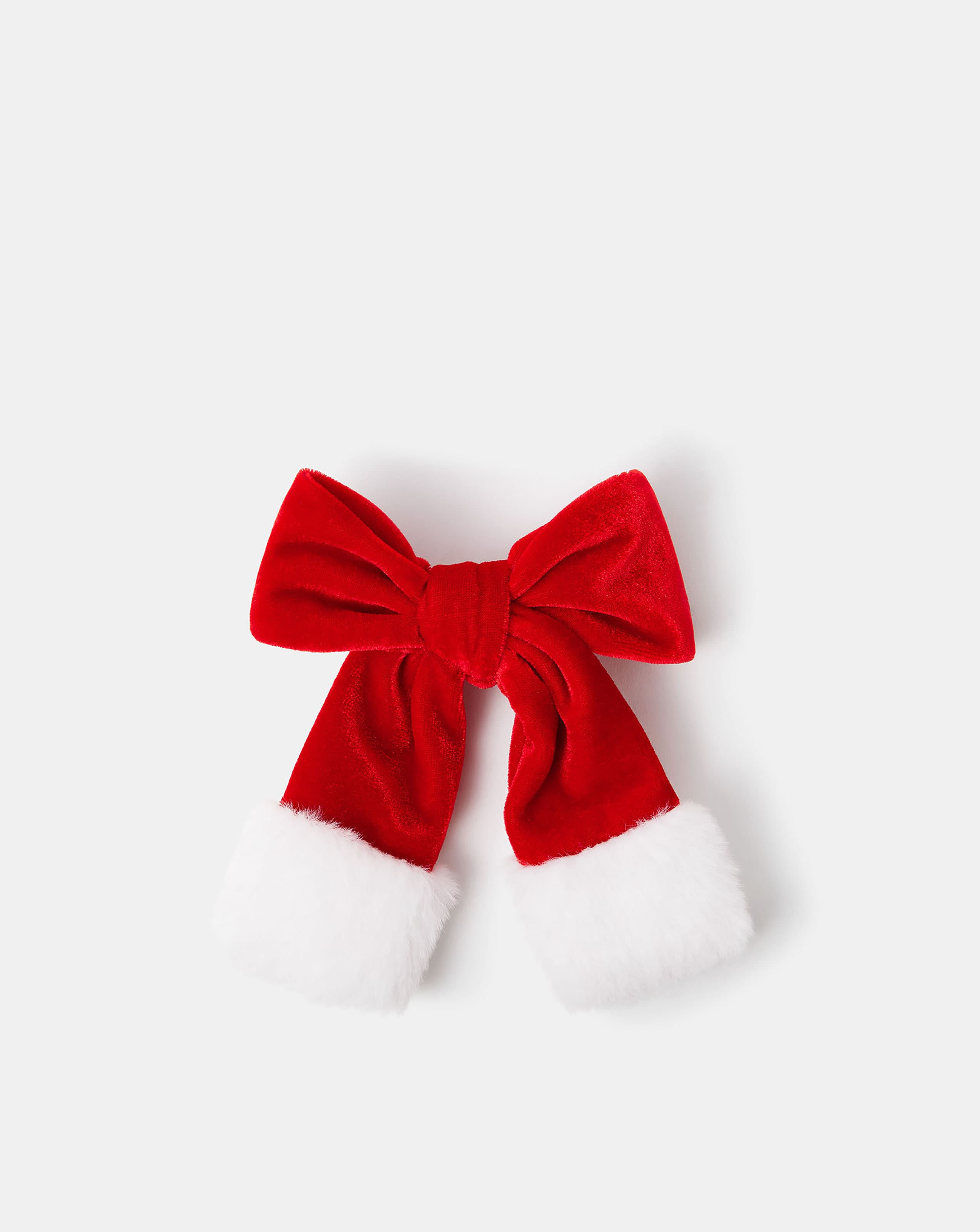 Accessorize Fluffy Velvet Christmas Clip