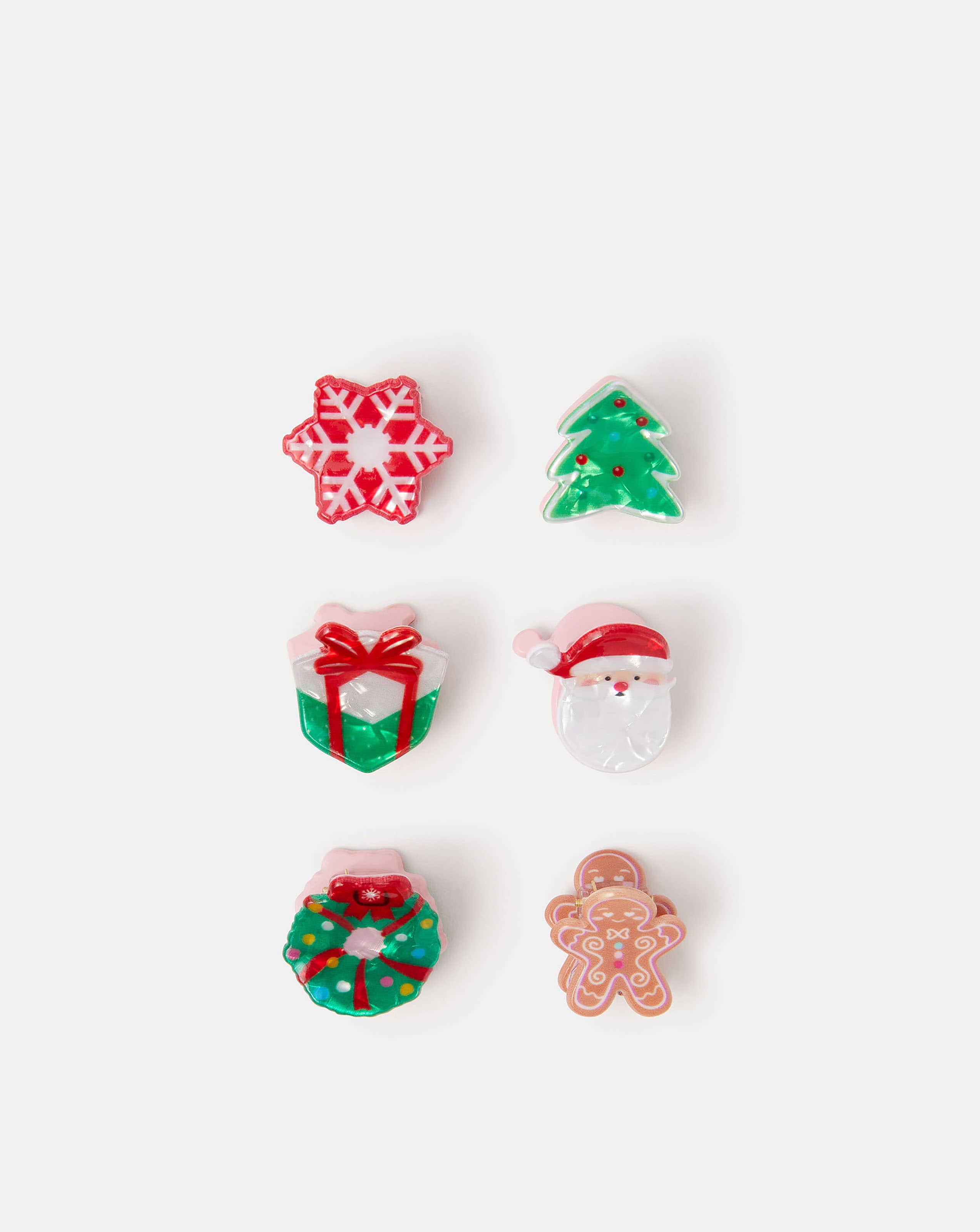 Accessorize 6pk Mini Christmas Clips