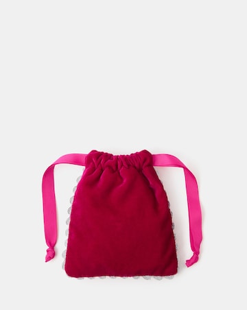 Accessorize Embellished Bow Drawstring Bag